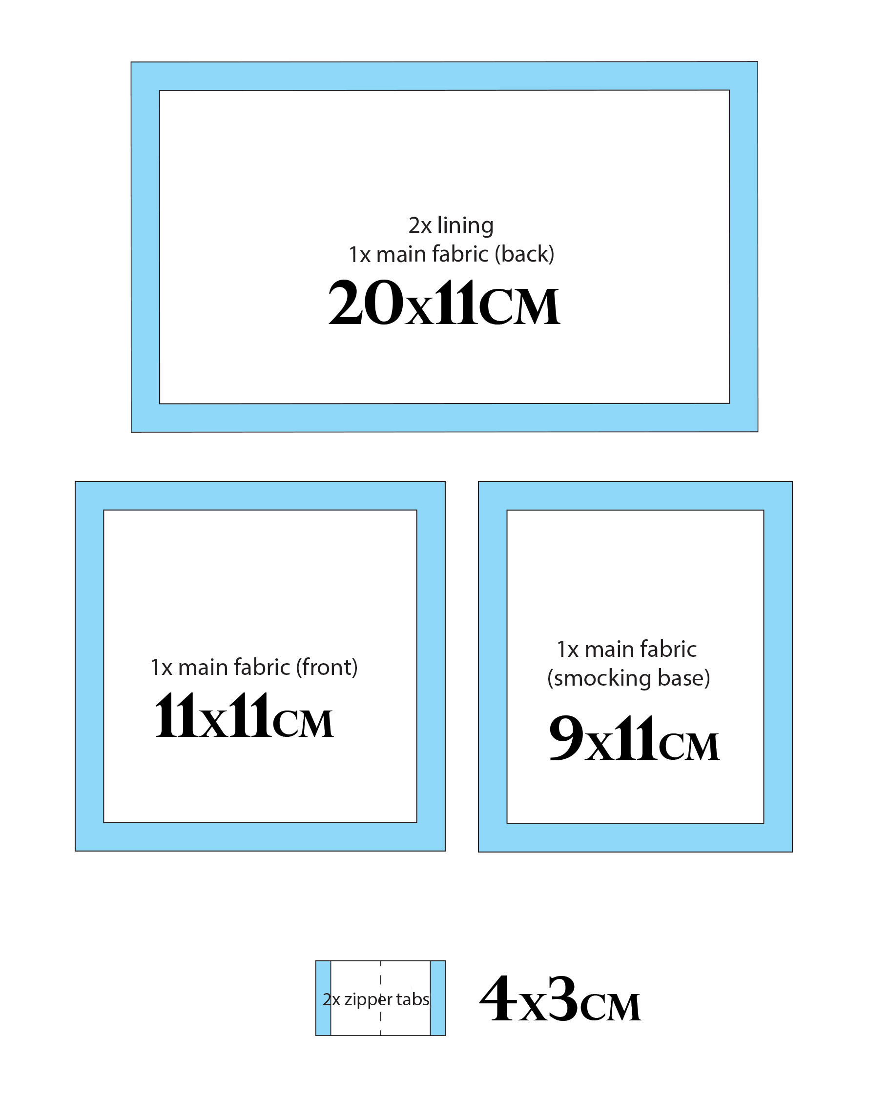 pattern pieces