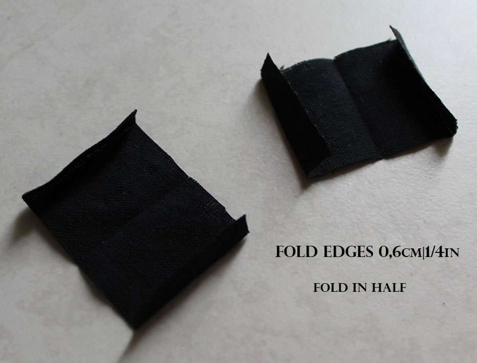 preparing zipper tabs