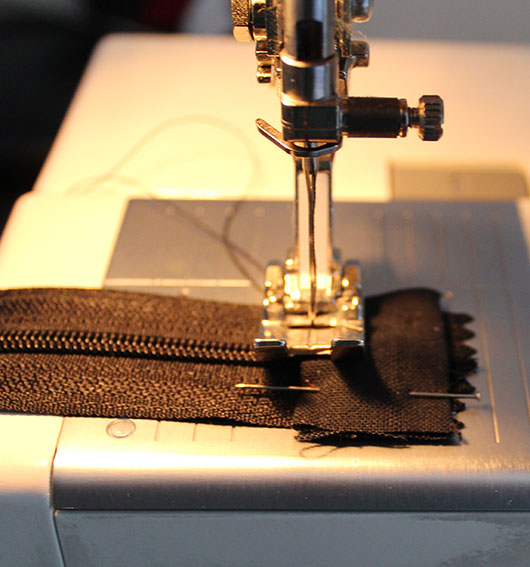 sewing zipper tabs