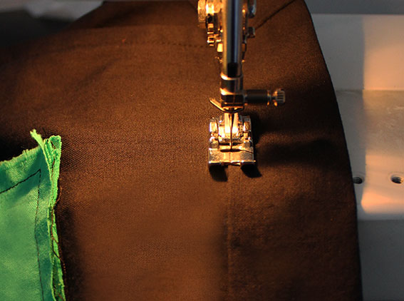 stitching the edge