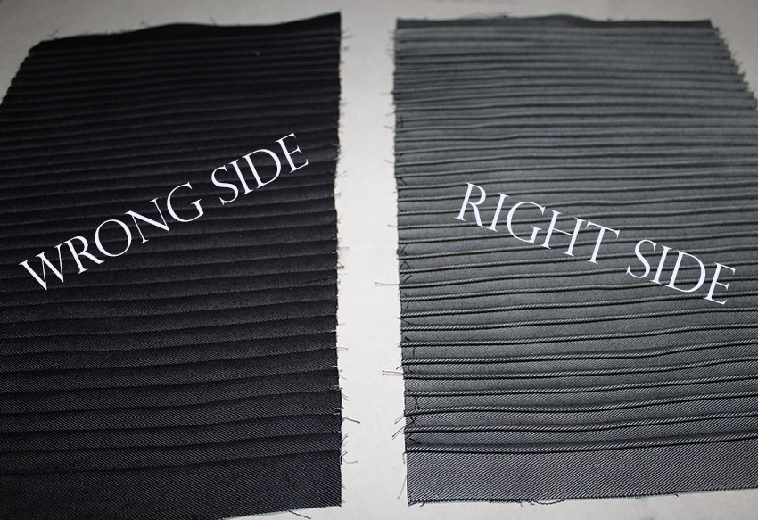 pin tucks right side and wrong side