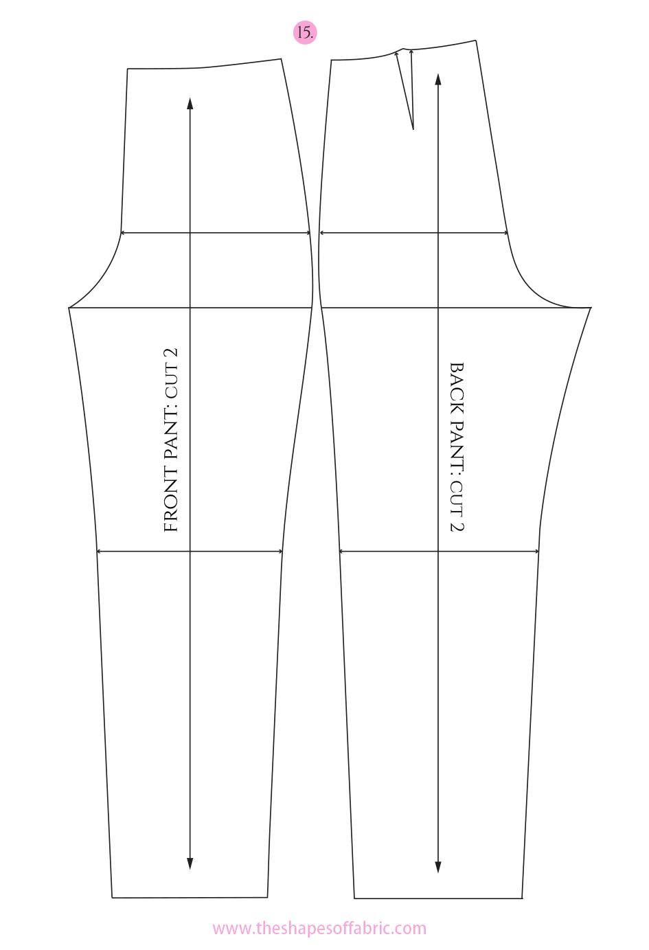 Learn How to Draft the Basic Pants Pattern - The Shapes of Fabric