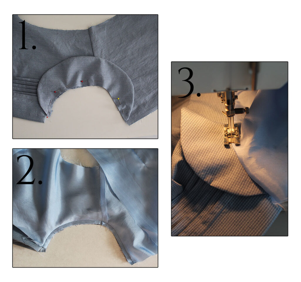 Attaching Peter Pan collar