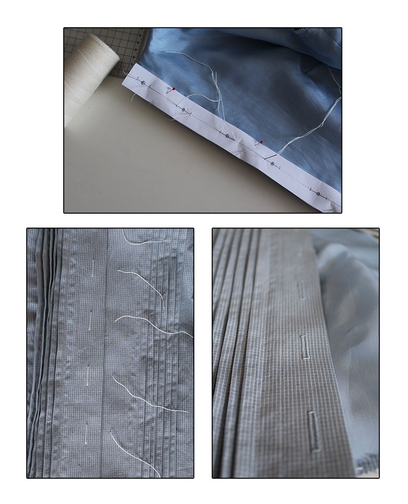 Marking button holes