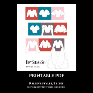 11.5in. doll sleeve pattern set