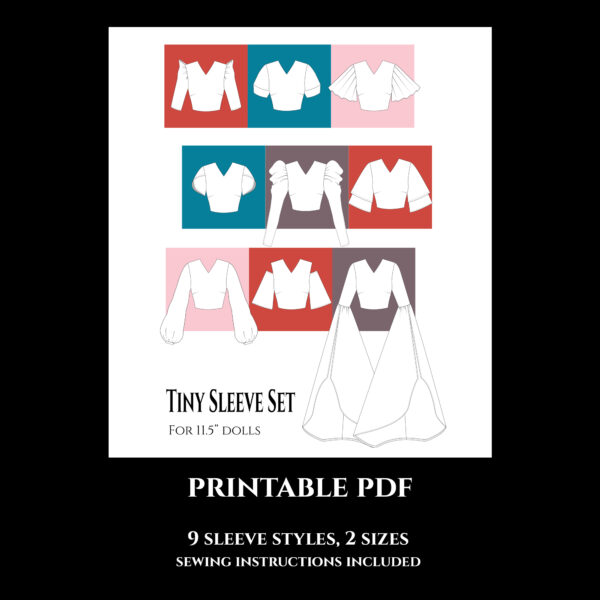 11.5in. doll sleeve pattern set