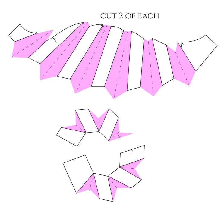 The final pattern pieces.