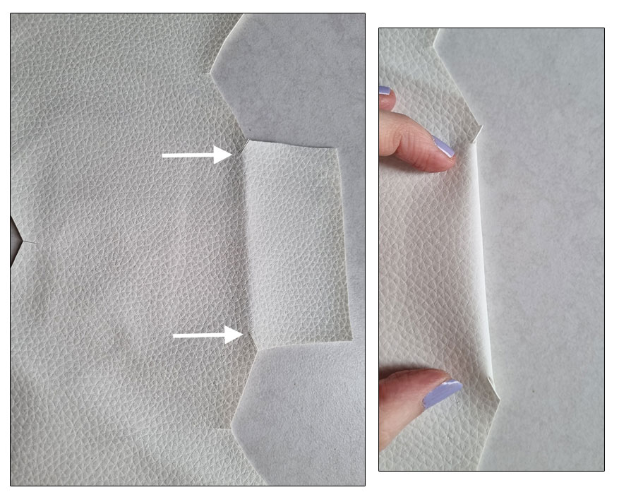 Marking the triangle edges.