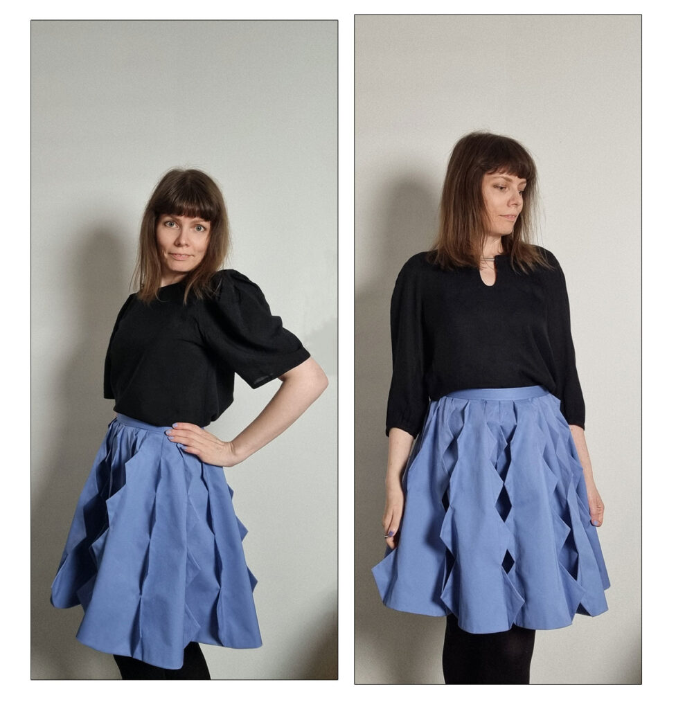 Me wearing the skirt.