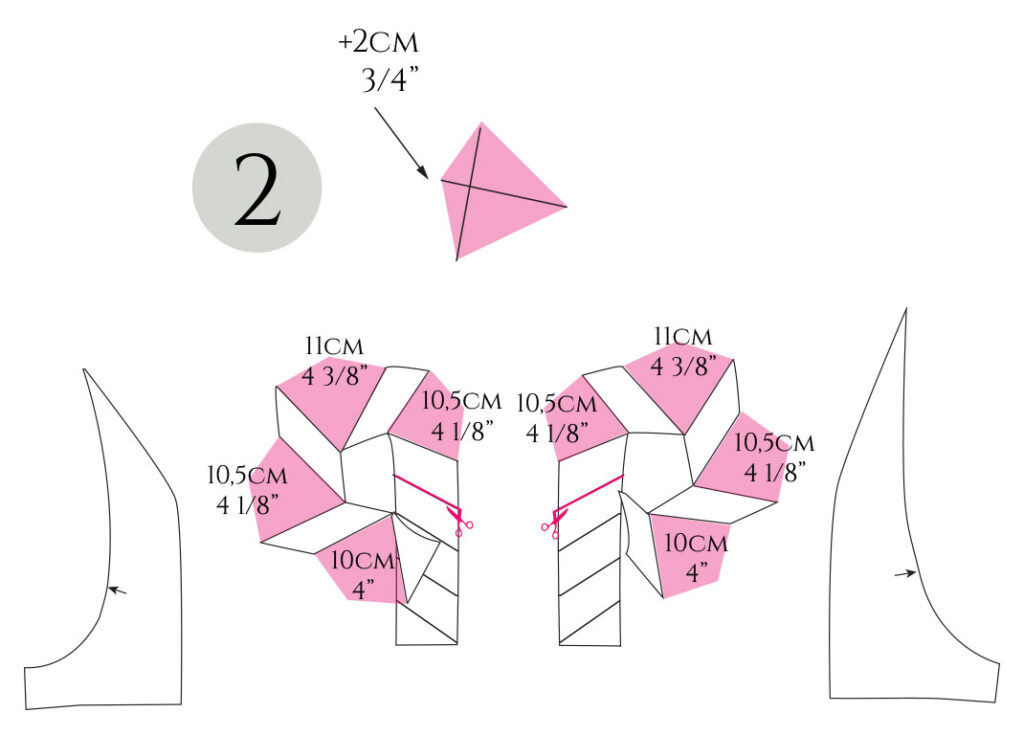 Illustration showing how to add volume for the nyokittos.