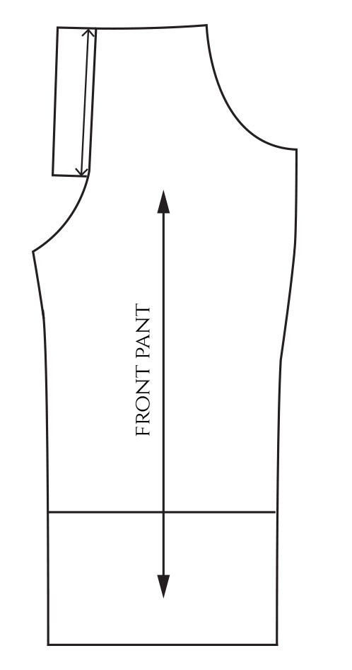The front pant pattern piece.